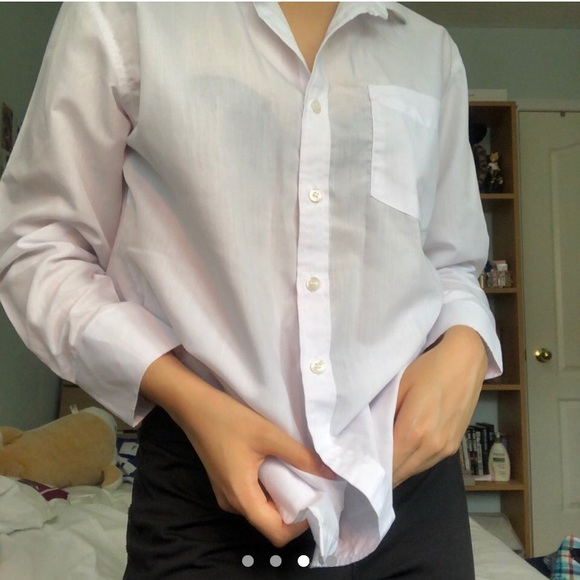 WHITE BUTTON UP SHIRT - Picture 2 of 3